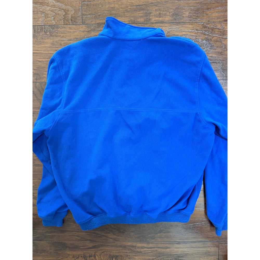 Vintage LL Bean Fleece Pullover Mens Large Blue Quarter Zip Made in USA 90s - Picture 4 of 4